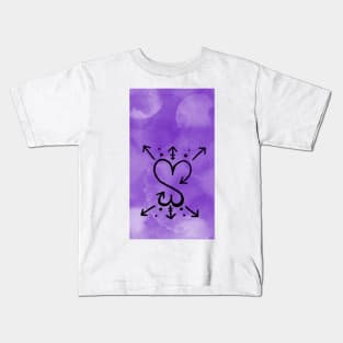 Negative Energy leaves my heart symbol Tattoo Kids T-Shirt